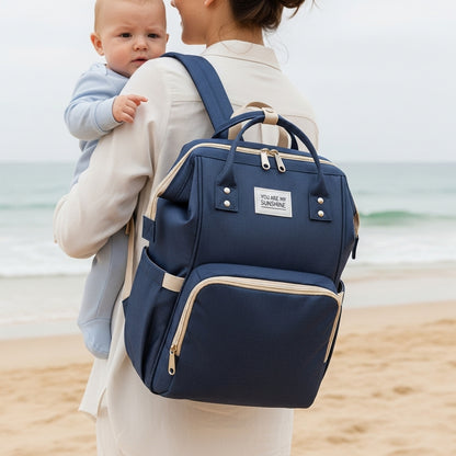 Mochila Pañalera Convertible "Nido Portátil" 3 en 1